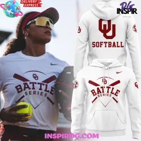 -Oklahoma Football Battle Series 2024 White Hoodie