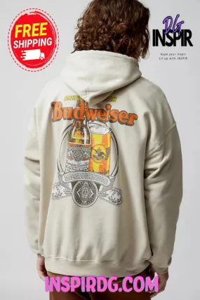 -Urban Outfitters Budweiser Classic Hoodie Sweatshirt