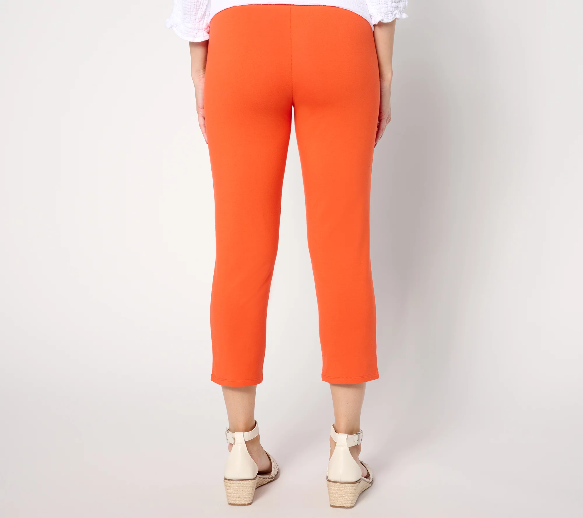 "As Is" Women with Control Regular Set of 2 Slim Leg Knit Crop Pants