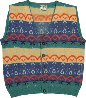 80s Colourful Patterned Vest | ThriftTale