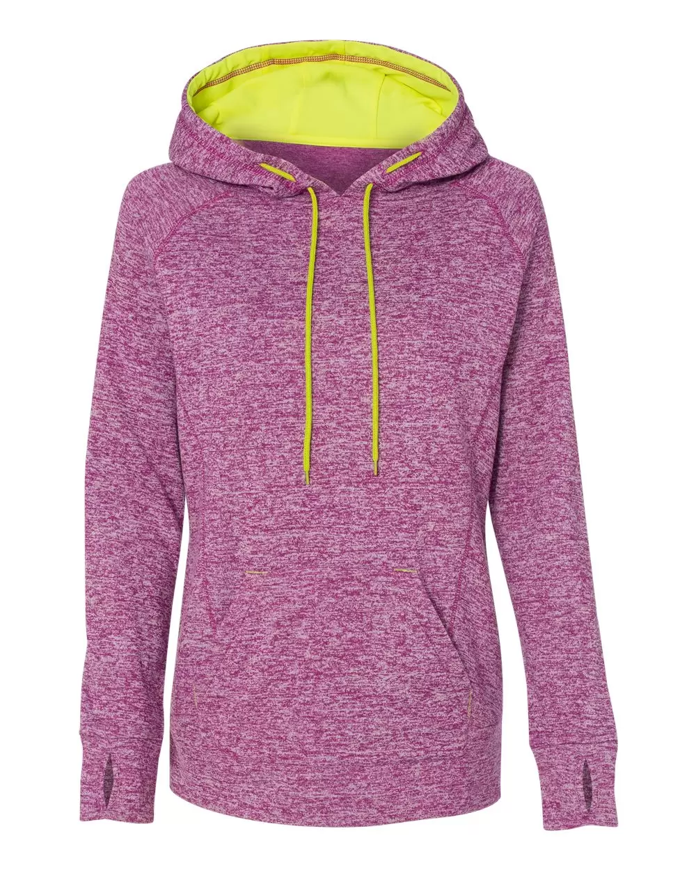 8616 J. America - Women's Cosmic Poly Contrast Hooded Pullover Sweatshirt SKU: 8616