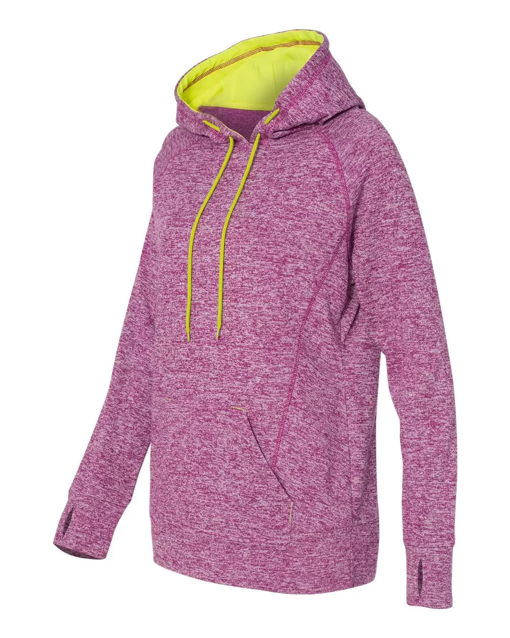 8616 J. America - Women's Cosmic Poly Contrast Hooded Pullover Sweatshirt SKU: 8616