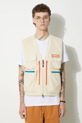 adidas Originals vest ADV PRM VEST men’s beige color