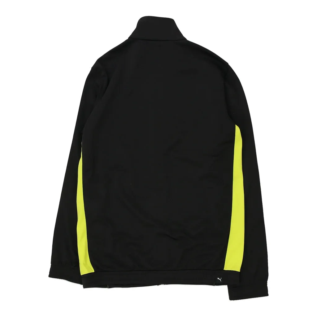 Age 13-14 Puma Spellout Track Jacket - Medium Black Polyester