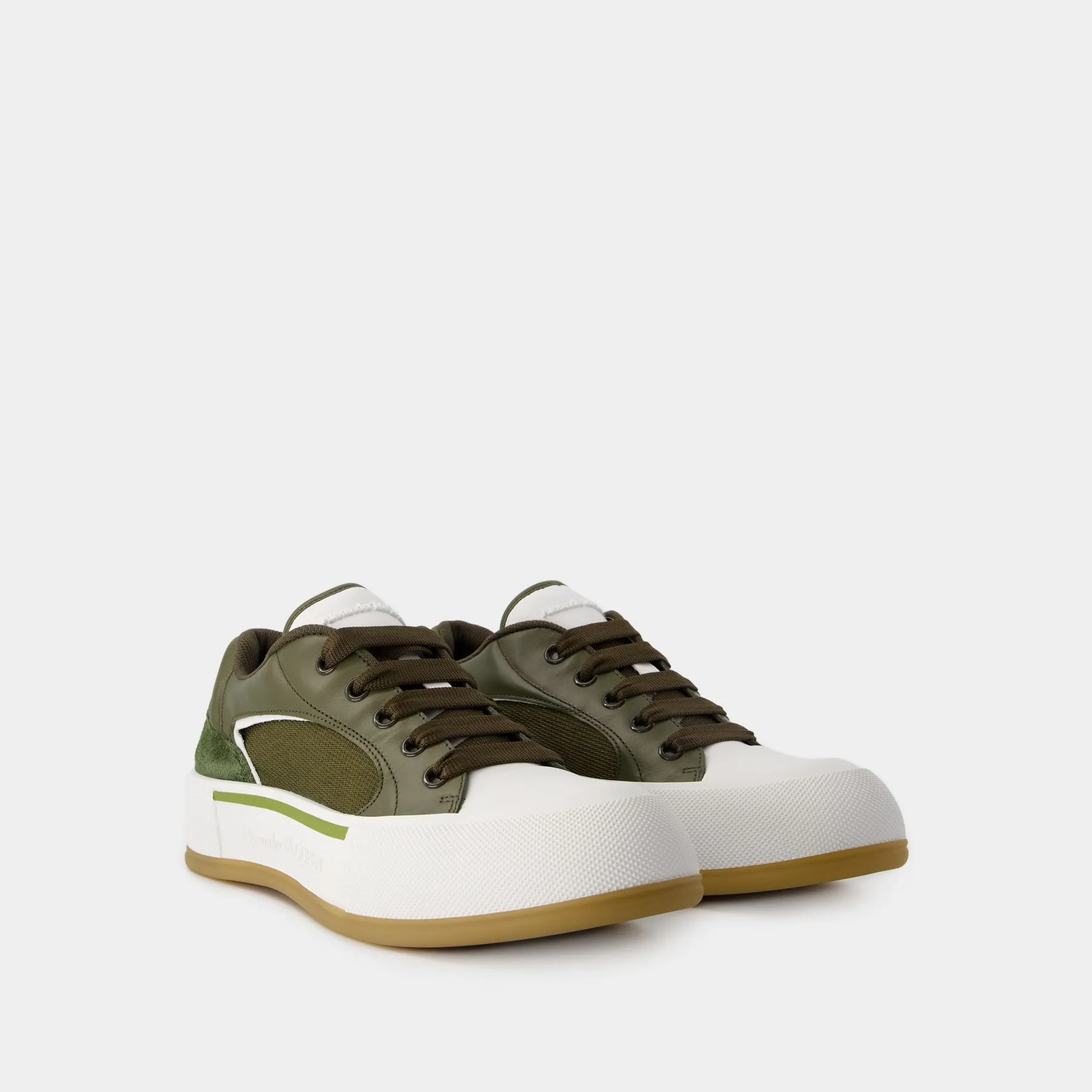 Alexander McQueen  Deck Sneakers - Alexander McQueen - Calfskin - Khaki