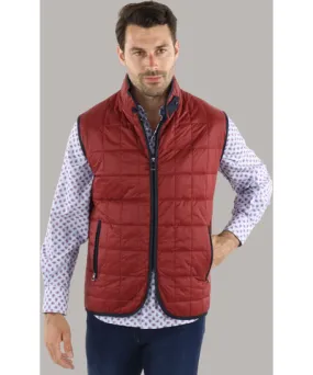 American Heritage Full Zip Red Quilted Vest