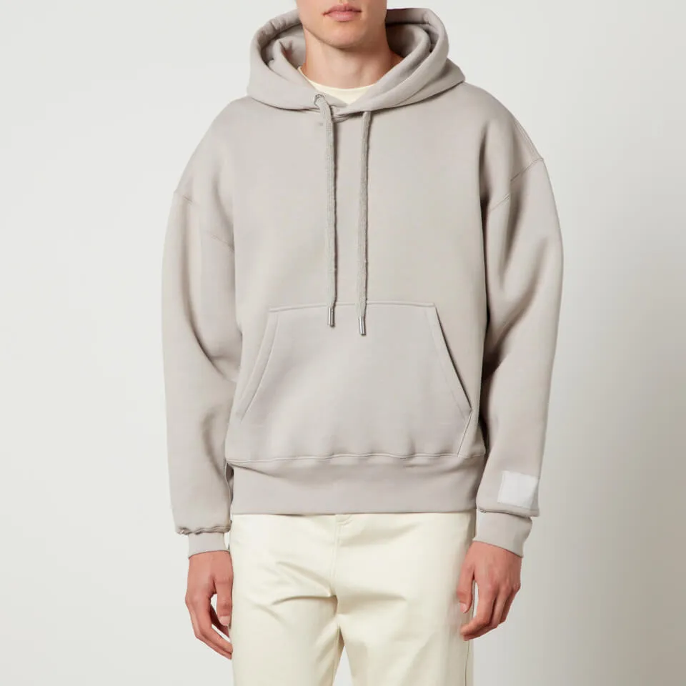 AMI Tonal Logo Cotton-Blend Hoodie - S | Coggles