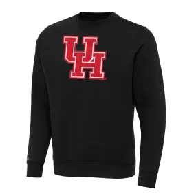 Antigua Houston Cougars Black Big & Tall Victory Pullover Sweatshirt