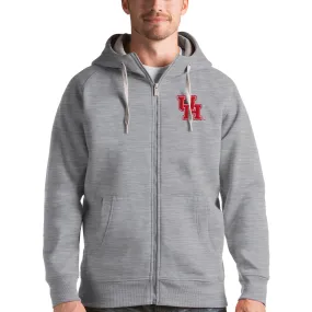 Antigua Houston Cougars Gray Victory Full-Zip Hoodie