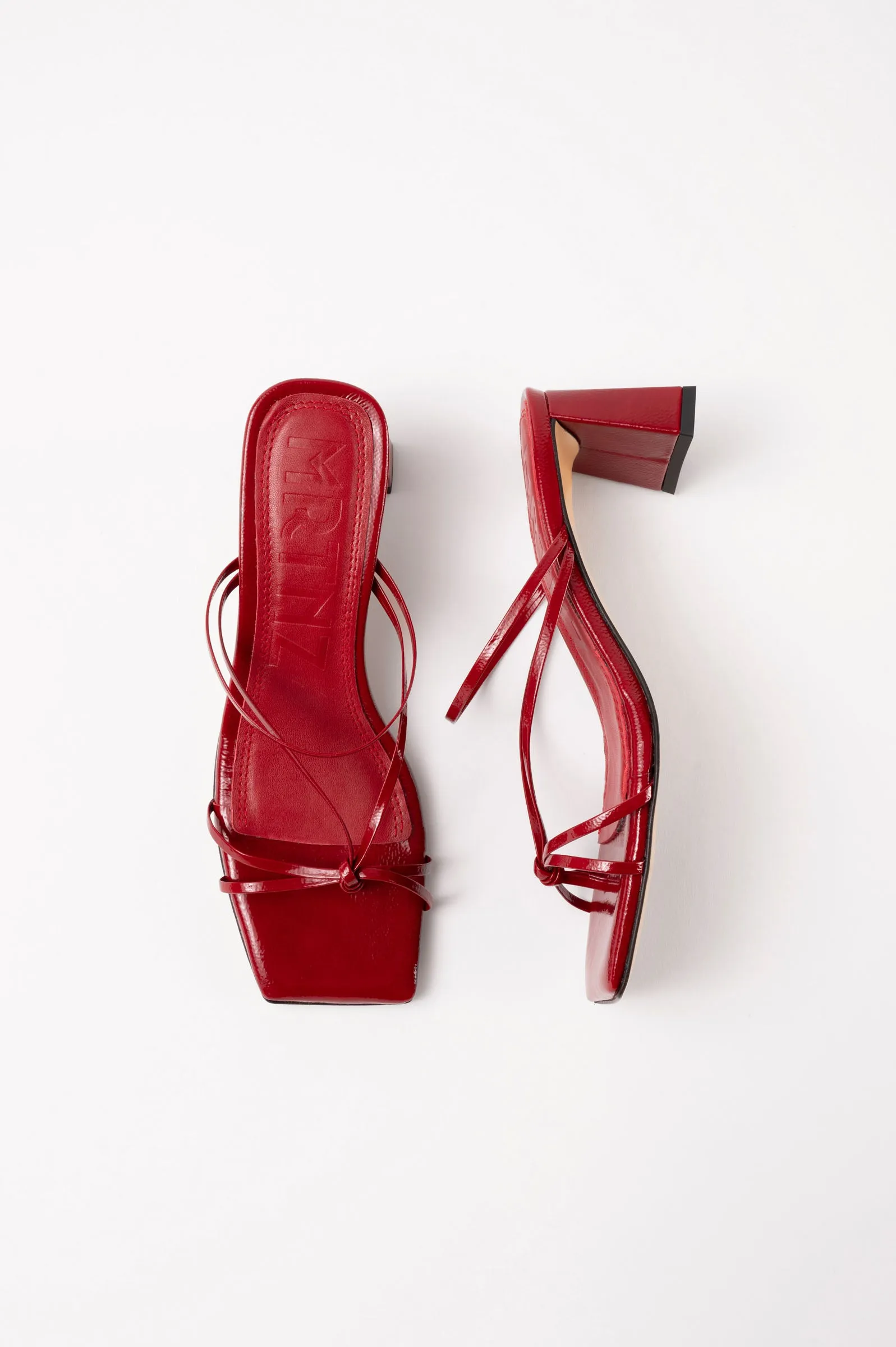 ARANDINA - Red Patent Leather Strappy Sandals