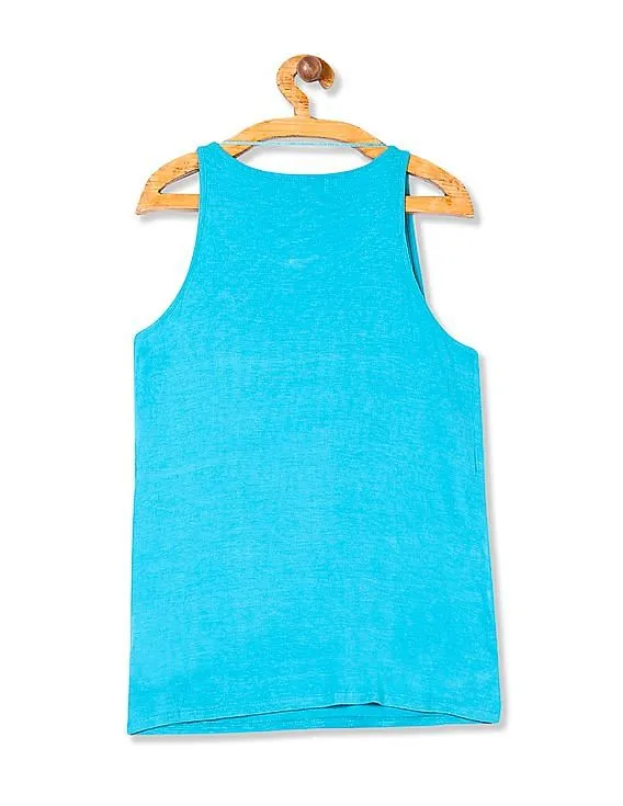 Arrow Woman Ribbon Trim Sleeveless Top