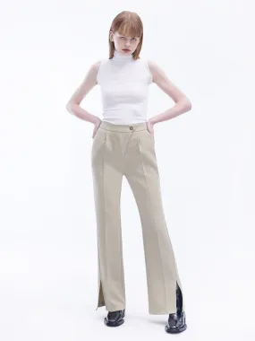 Asymmetric Slitted Tailored Trousers