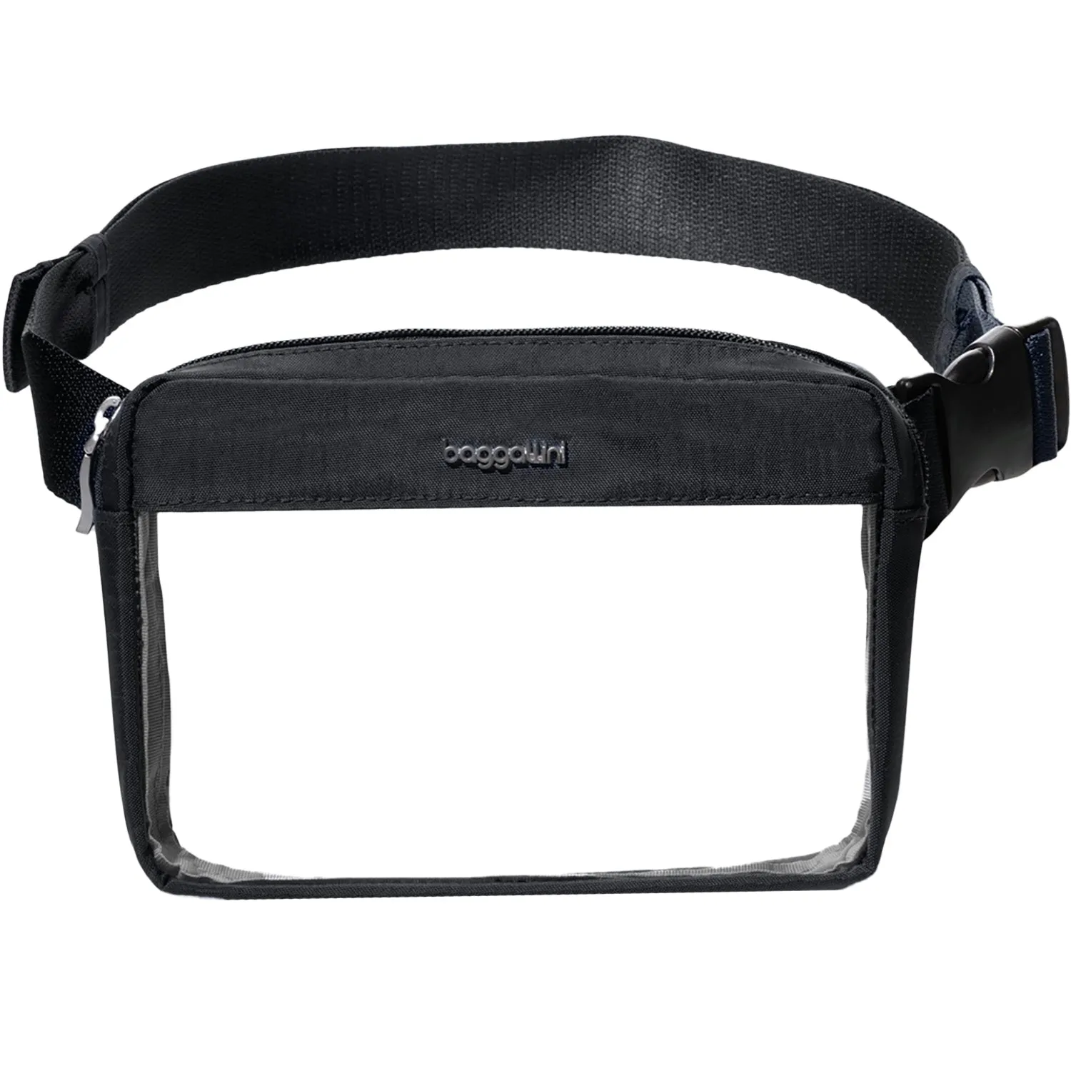 Baggallini Clear Stadium Belt Bag Sling Black