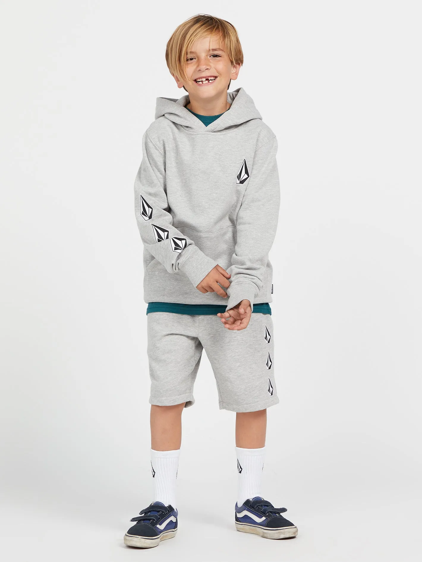 Big Boys Iconic Stone Pullover Hoodie - Heather Grey