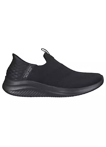 Black Knit Slip-ins Ultra Flex 3.0 Brilliant Path Trainers by Skechers | Look Again