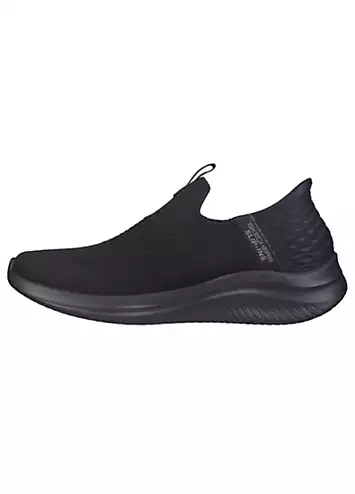 Black Knit Slip-ins Ultra Flex 3.0 Brilliant Path Trainers by Skechers | Look Again