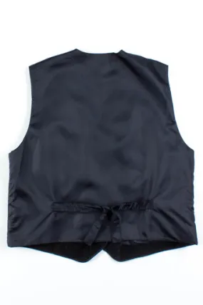 Black Suede Button-Up Vest