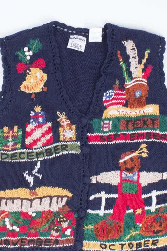 Blue Ugly Christmas Vest 55037