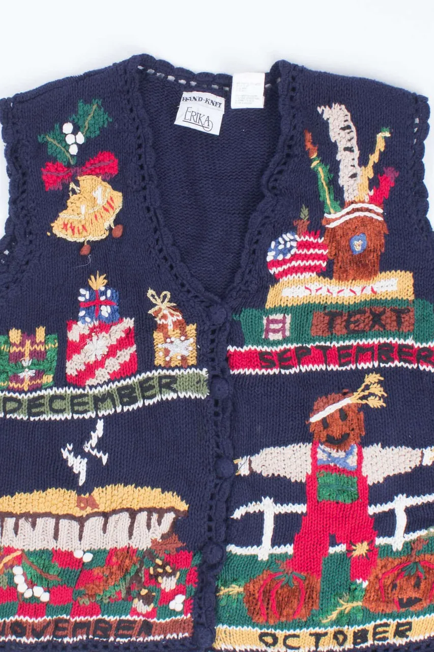 Blue Ugly Christmas Vest 55037