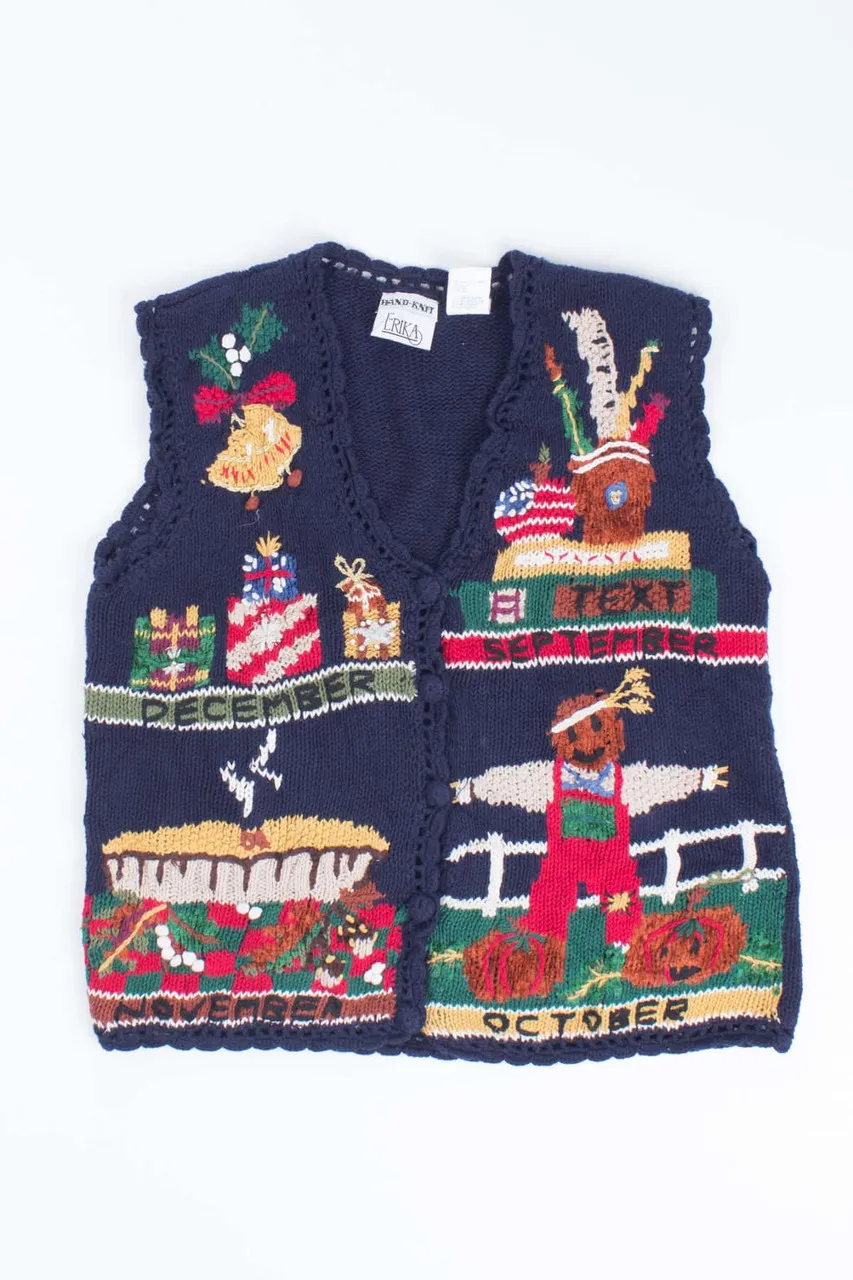 Blue Ugly Christmas Vest 55037