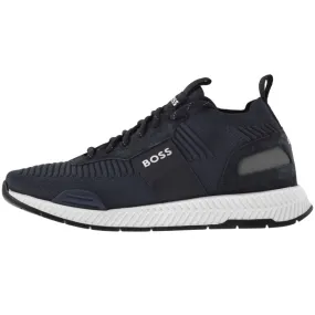 BOSS Titanium Runn Trainers Navy