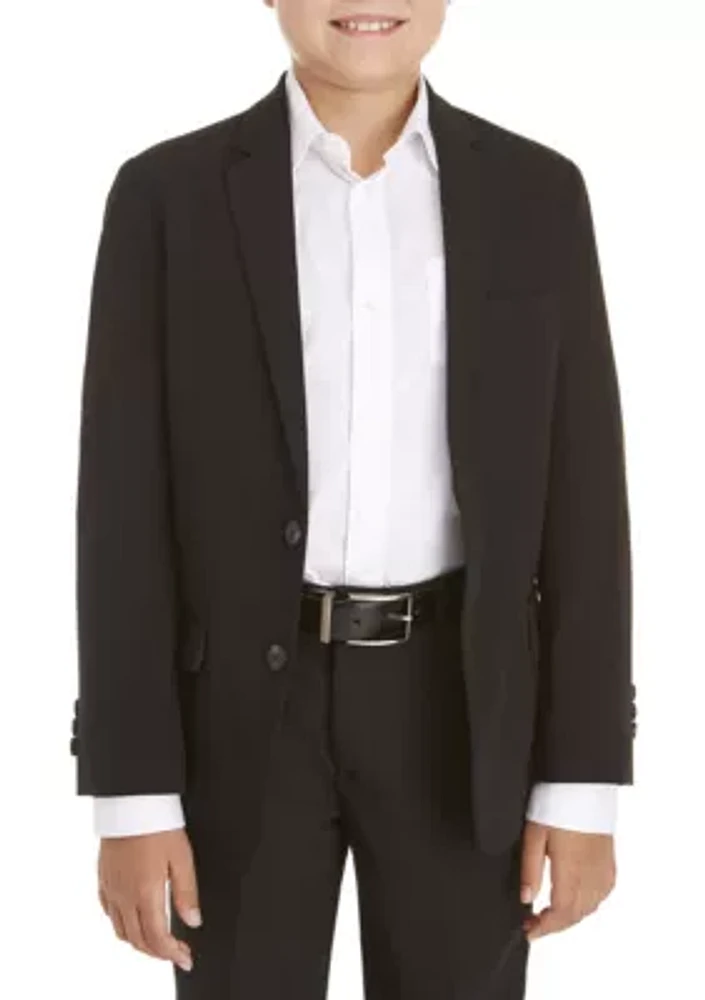 Boys 8-20 Basic Stretch Black Suit Separate Jacket