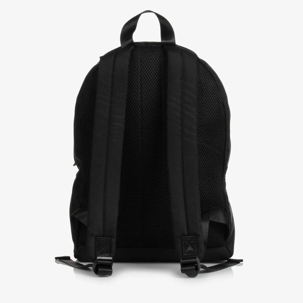 Boys Black Canvas Backpack (35cm)