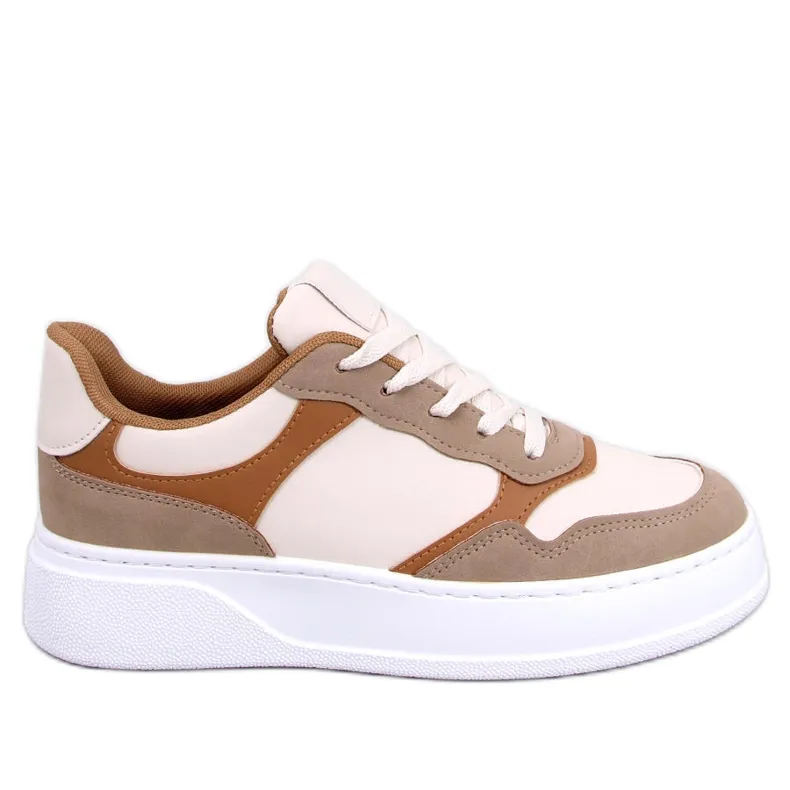 Brewer Khaki panda women's sneakers beige