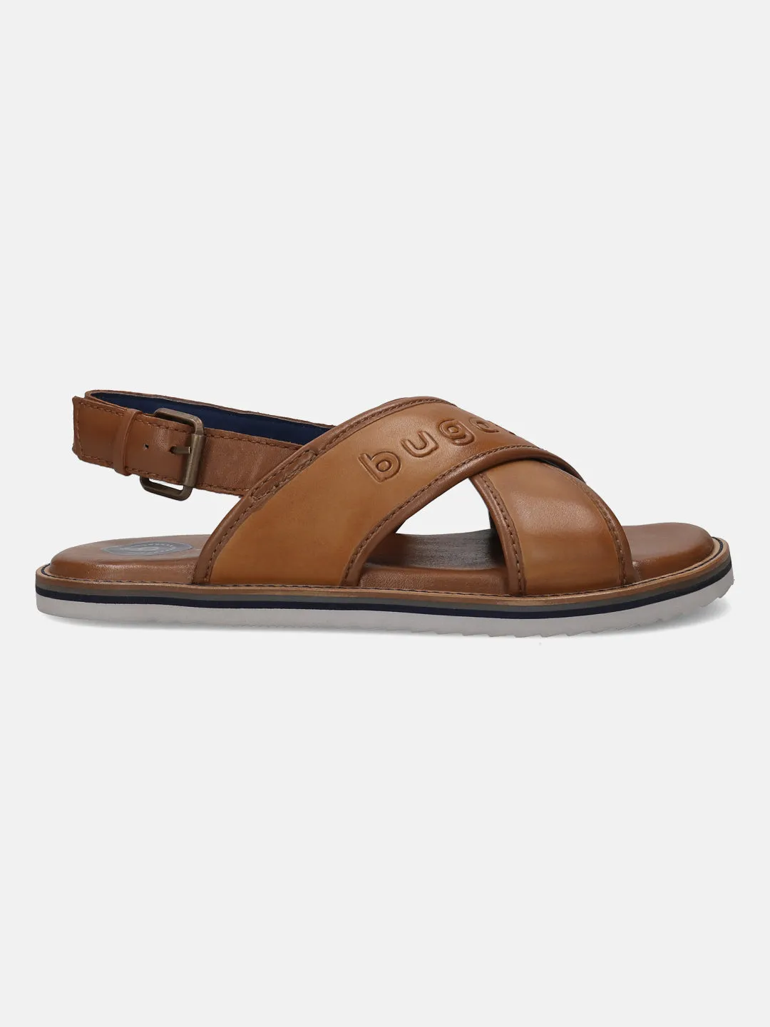 bugatti Cognac Premium Leather Sandals