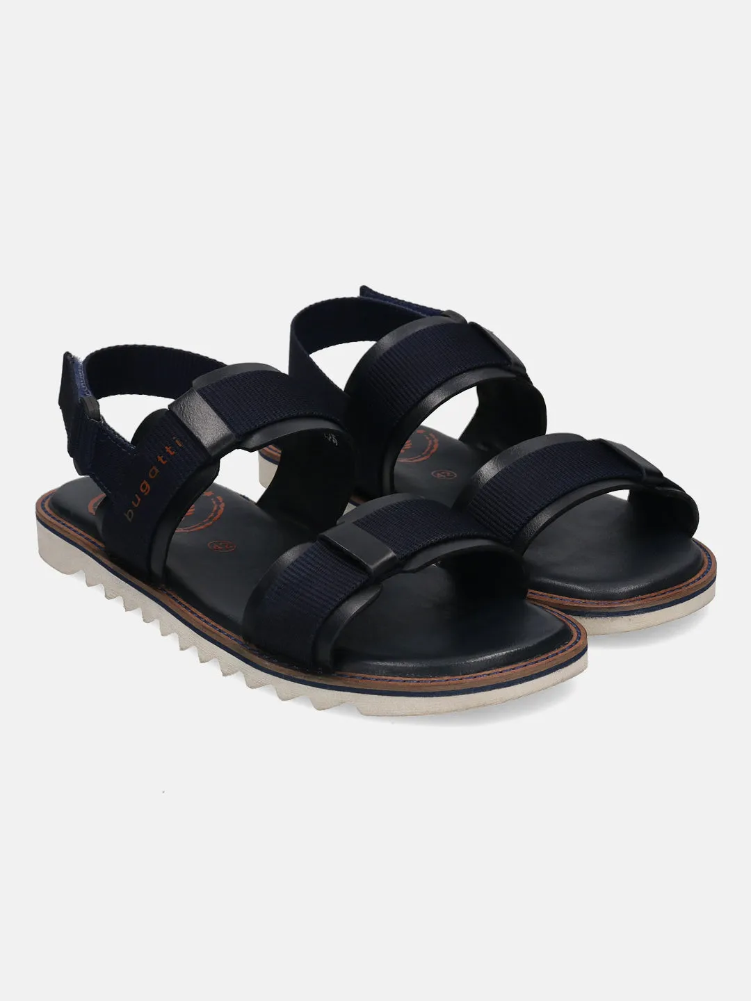 bugatti Dark Blue Back Strap Sandals