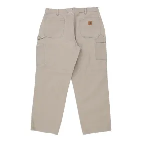 Carhartt Trousers - 38W 30L Grey Cotton