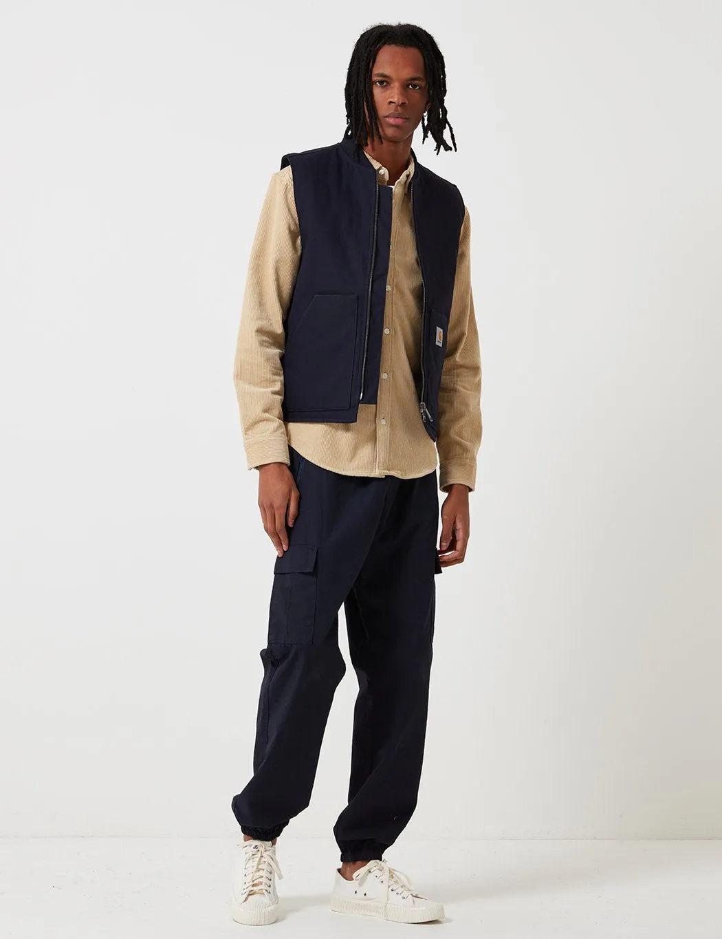 Carhartt-WIP Vest (Dearborn Organic Canvas) - Dark Navy Blue