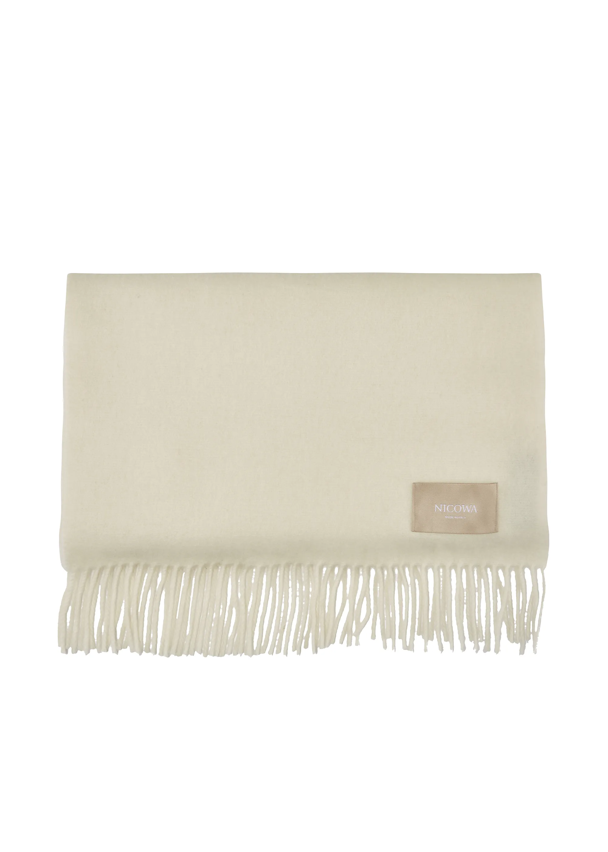 Cashmere and wool scarf LANAVA in CREAM