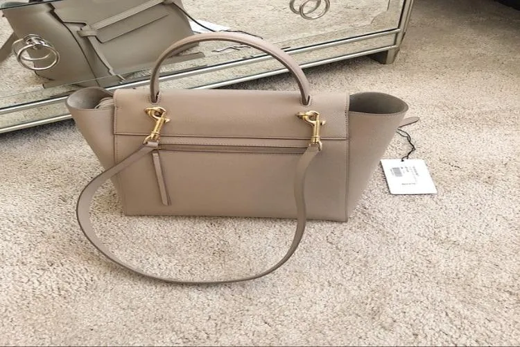 Celine Mini Belt Bag In Grained Calfskin Light Taupe