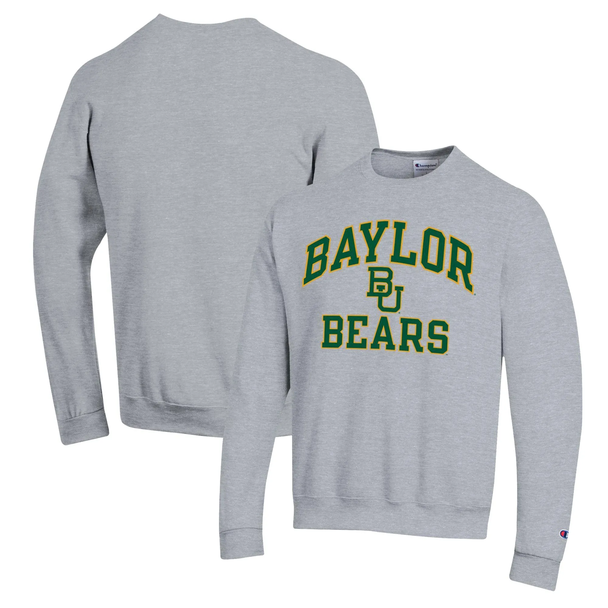 Champion Baylor Bears Heather Gray High Motor Pullover Sweatshirt