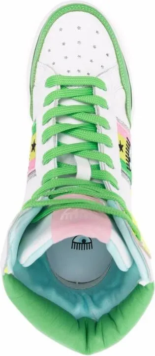 Chiara Ferragni embroidered-design lace-up sneakers White