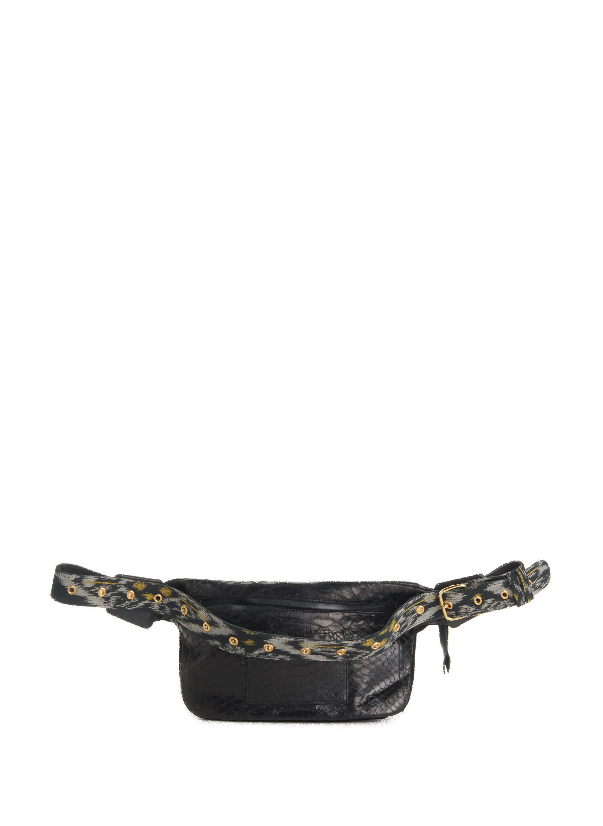 CLARIS VIROT  Romeo python belt bag - Black