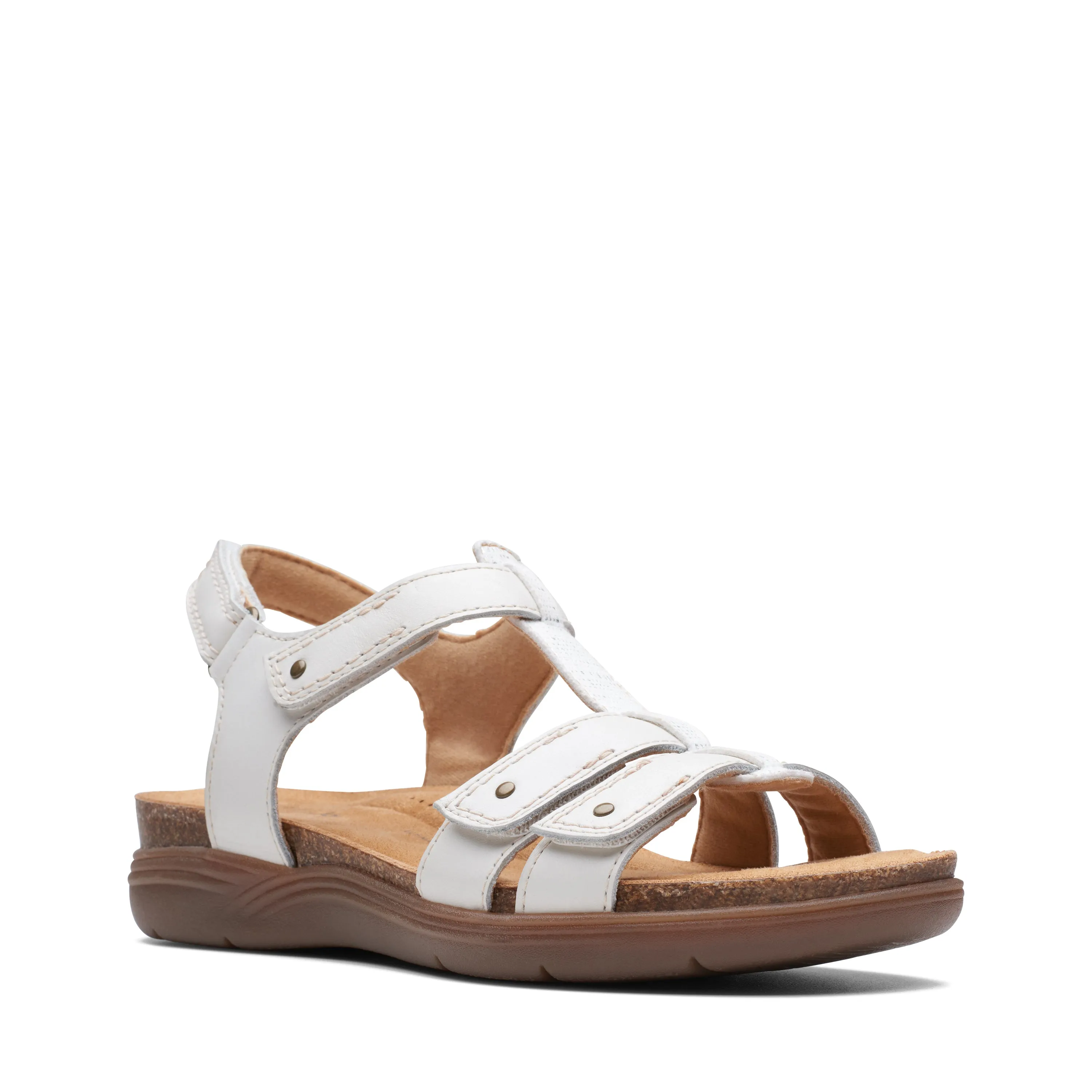 Clarks April Cove Leather White