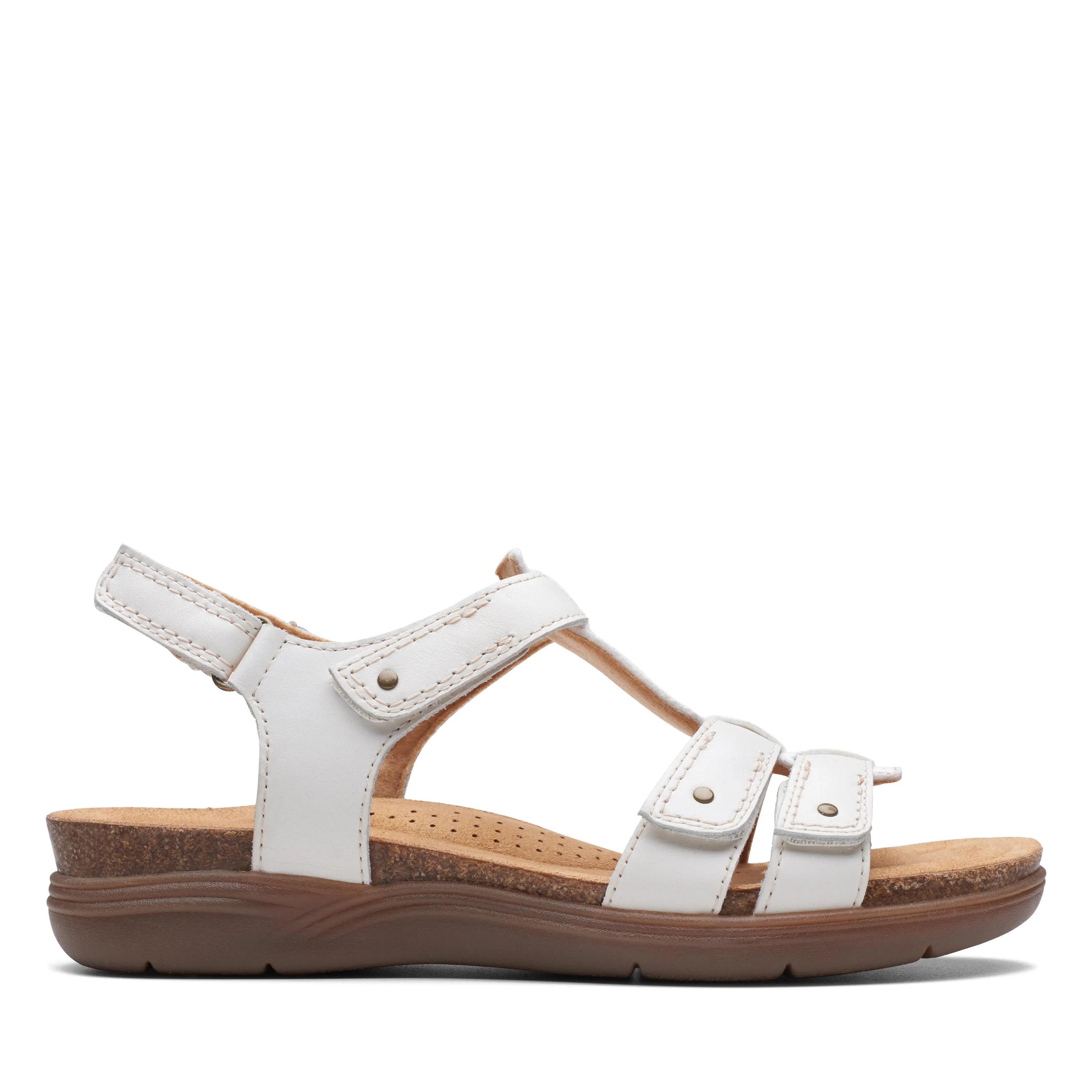 Clarks April Cove Leather White