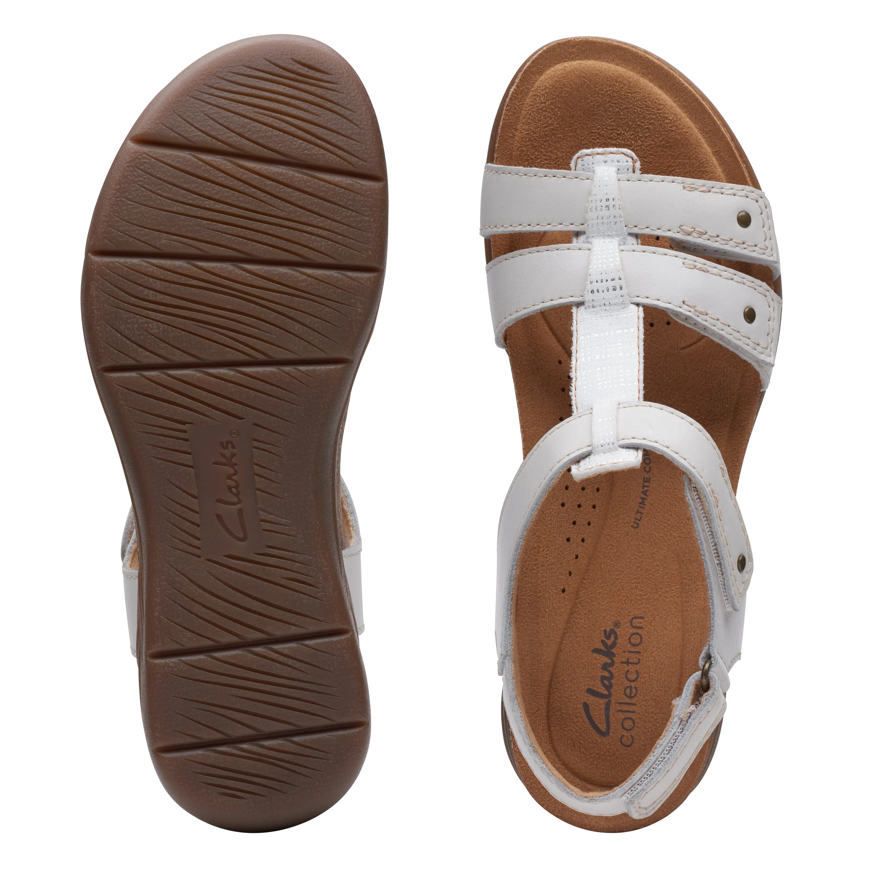 Clarks April Cove Leather White