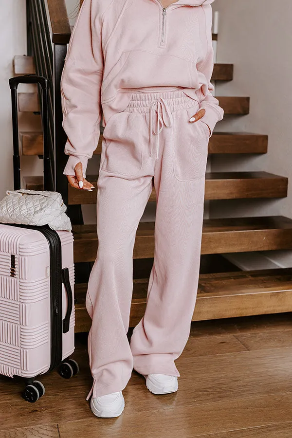 Coffee Run Cutie Straight Leg Pants in Pink