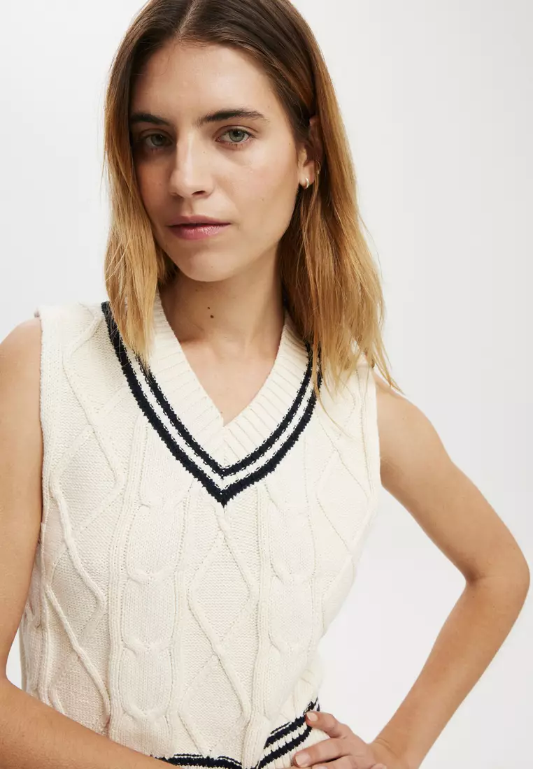 Cotton On Sporty Cable Vest