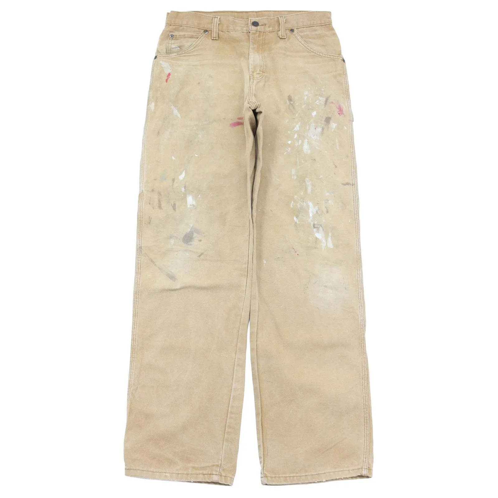 Dickies Paint Splatter Beige Work Trousers