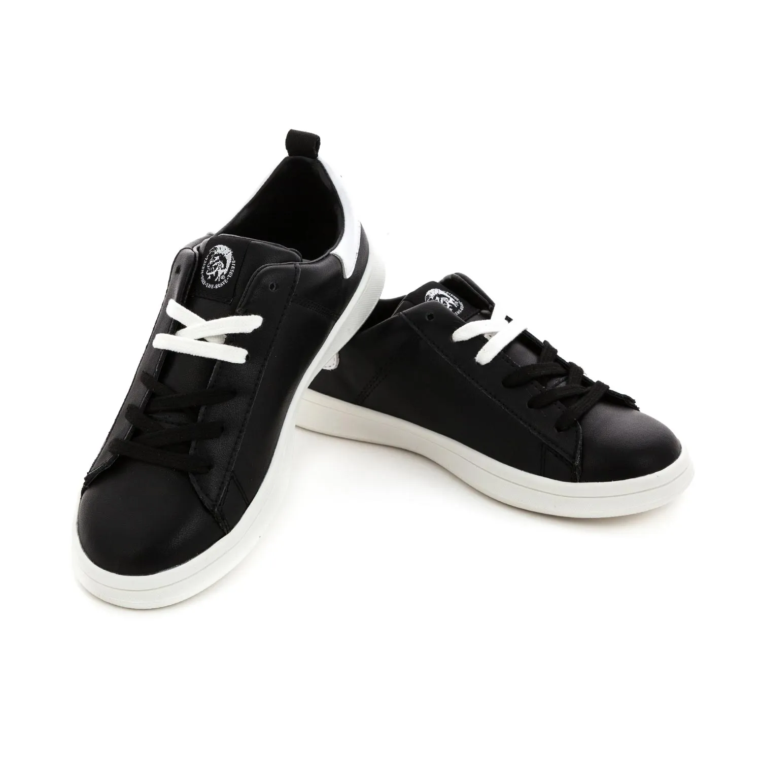 Diesel Unisex Black Logo Sneakers