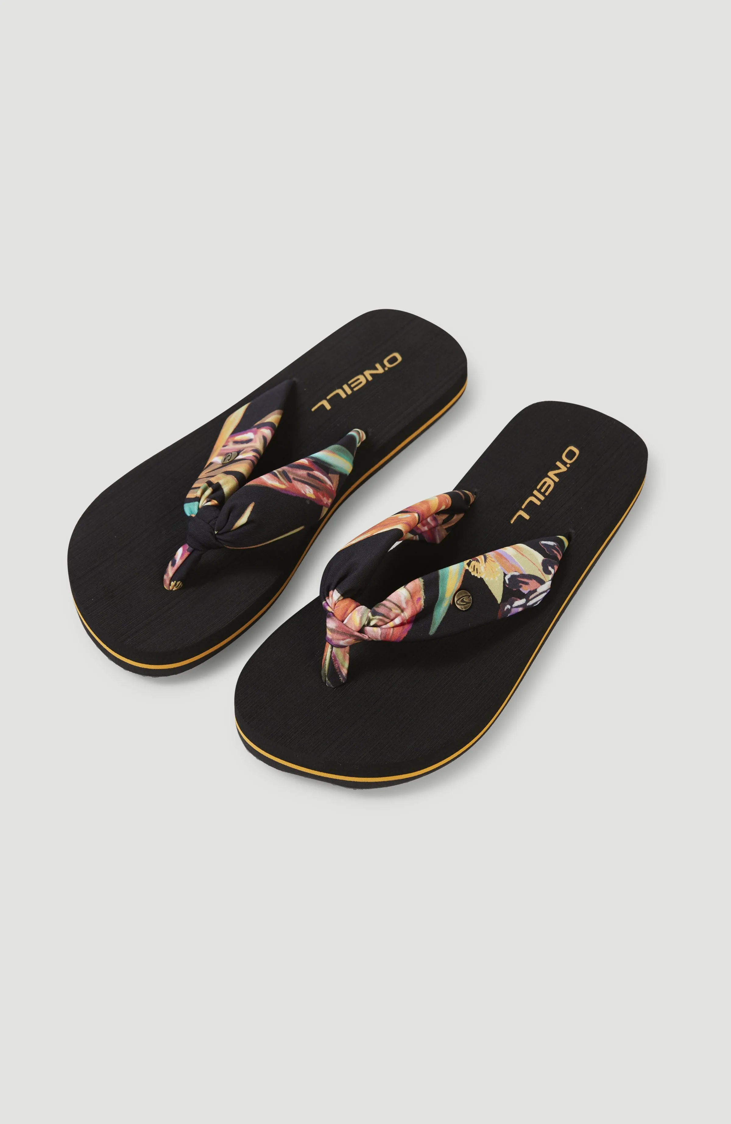 Ditsy Sun Sandals | Black Tropical Flower