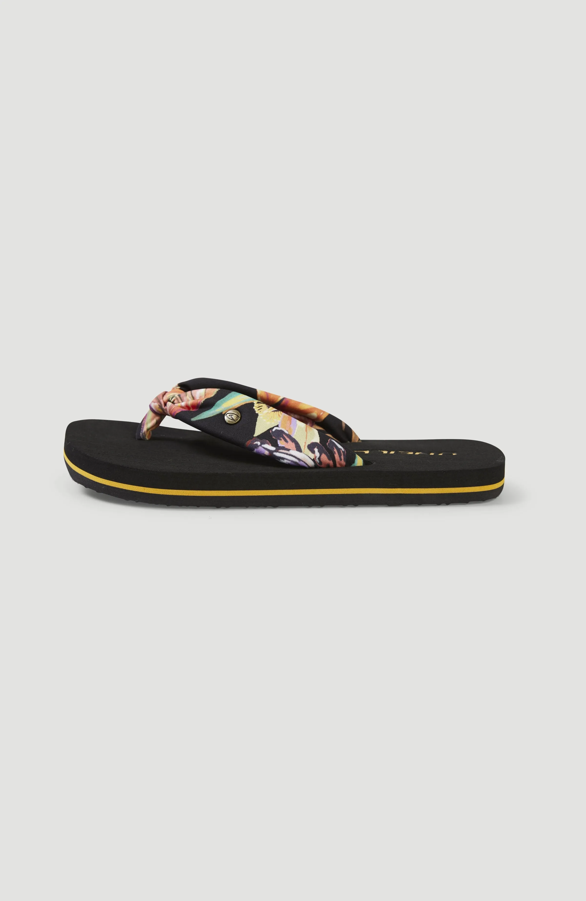 Ditsy Sun Sandals | Black Tropical Flower