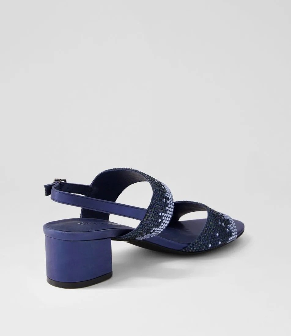 DJANGO & JULIETTE Aweso Navy Shimmer Multi Sandals