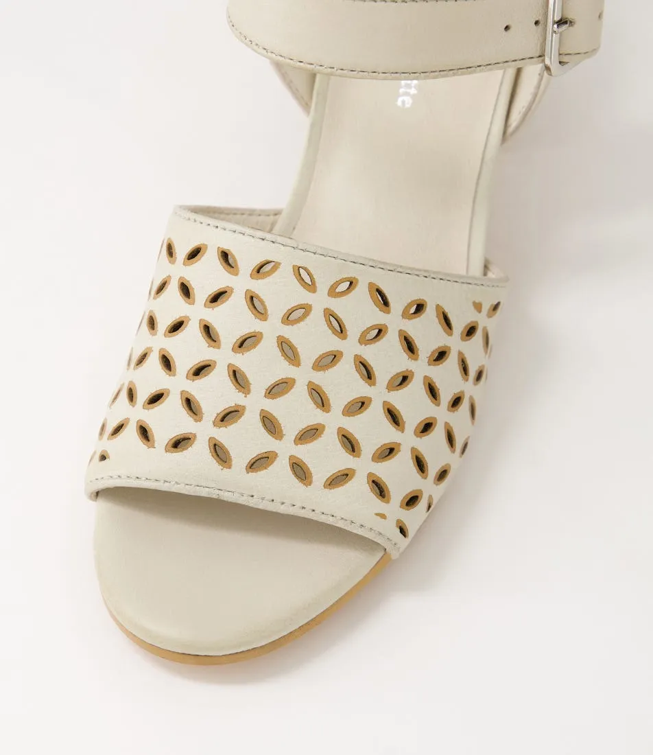 DJANGO & JULIETTE Brita Almond Tan Leather Sandals