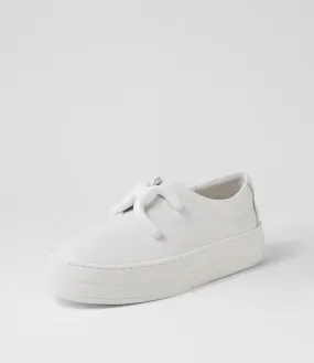 DJANGO & JULIETTE Shena White Leather Sneakers