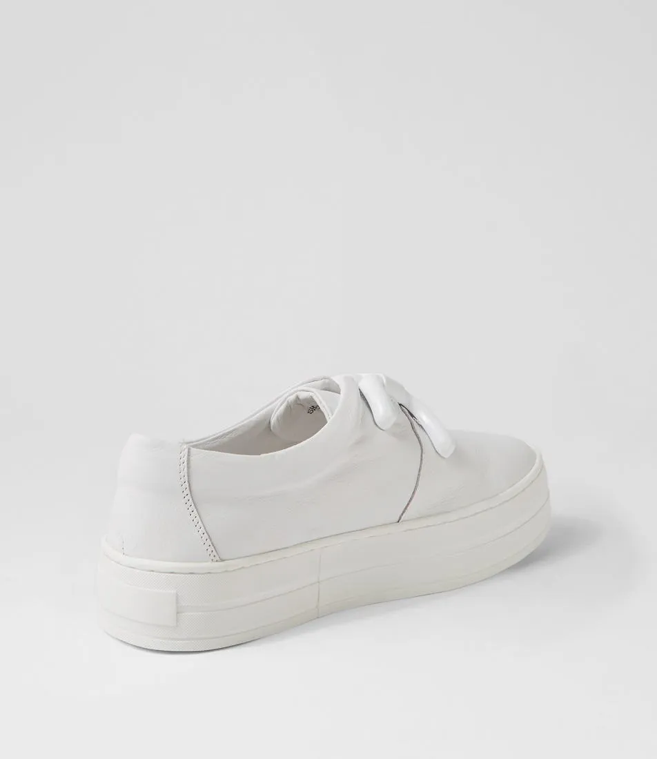 DJANGO & JULIETTE Shena White Leather Sneakers